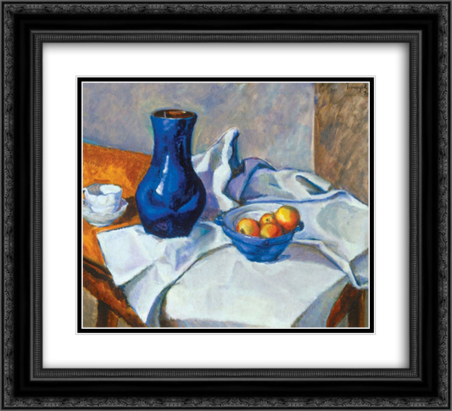 Still-life 22x20 Black Ornate Wood Framed Art Print Poster with Double Matting by Tihanyi, Lajos