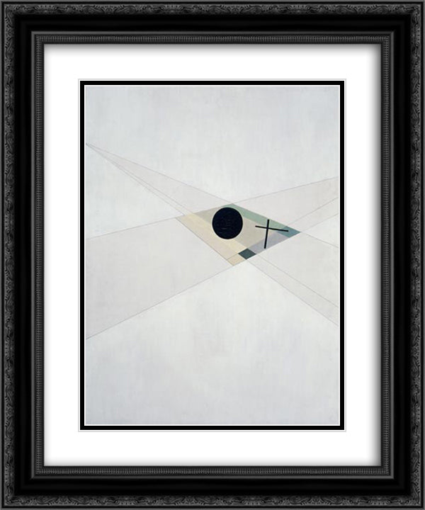 AXL II 20x24 Black Ornate Wood Framed Art Print Poster with Double Matting by Moholy Nagy, Laszlo