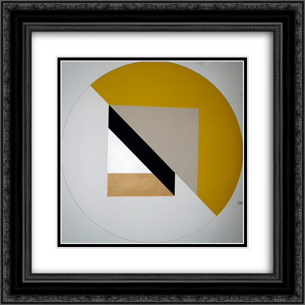 A Sunday Painting 20x20 Black Ornate Wood Framed Art Print Poster with Double Matting by Valledor, Leo