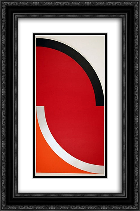 Shapin' Up 16x24 Black Ornate Wood Framed Art Print Poster with Double Matting by Valledor, Leo