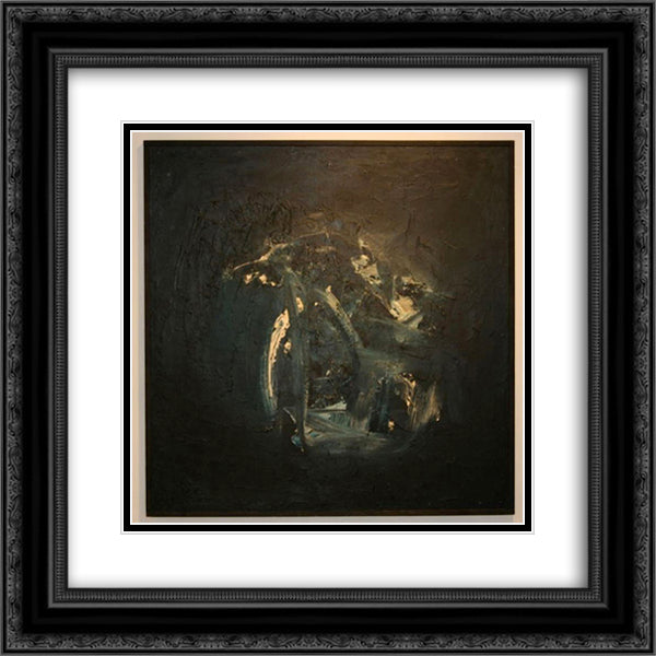 Whose Blues 20x20 Black Ornate Wood Framed Art Print Poster with Double Matting by Valledor, Leo
