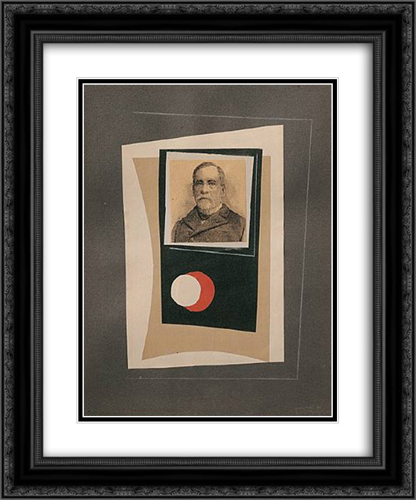 Louis Pasteur 20x24 Black Ornate Wood Framed Art Print Poster with Double Matting by Tutundjian, Leon Arthur