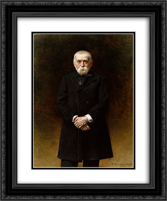 William Thompson Walters 20x24 Black Ornate Wood Framed Art Print Poster with Double Matting by Bonnat, Leon