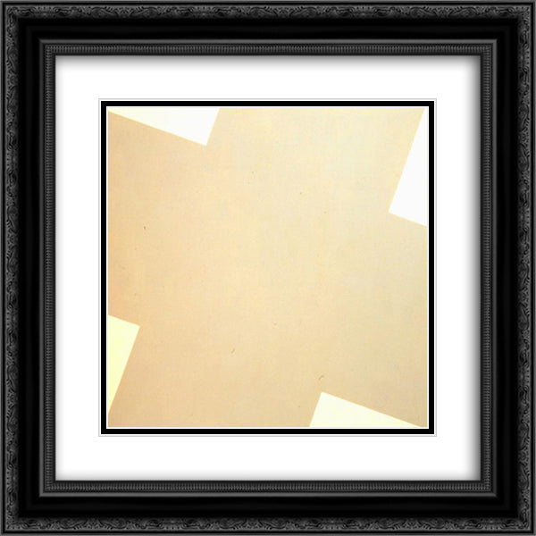 Crossroads Grey 20x20 Black Ornate Wood Framed Art Print Poster with Double Matting by Polk Smith, Leon