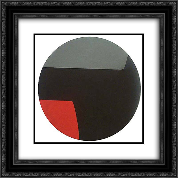 Kanawa 20x20 Black Ornate Wood Framed Art Print Poster with Double Matting by Polk Smith, Leon
