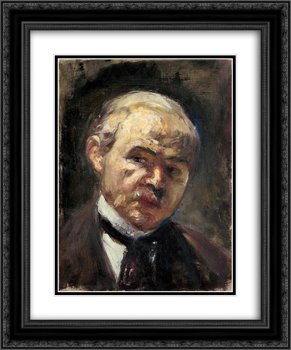 Self-portrait 20x24 Black Ornate Wood Framed Art Print Poster with Double Matting by Ury, Lesser