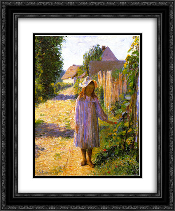 Alice in the Lane 20x24 Black Ornate Wood Framed Art Print Poster with Double Matting by Cabot Perry, Lilla
