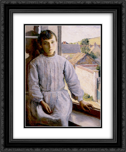 Angela 20x24 Black Ornate Wood Framed Art Print Poster with Double Matting by Cabot Perry, Lilla