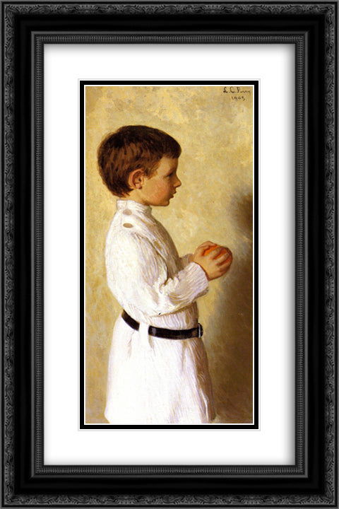 Augustus Lowell Putnam 16x24 Black Ornate Wood Framed Art Print Poster with Double Matting by Cabot Perry, Lilla