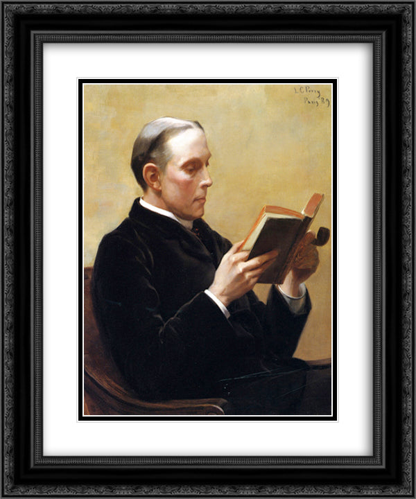 Thomas Sergeant Perry 20x24 Black Ornate Wood Framed Art Print Poster with Double Matting by Cabot Perry, Lilla
