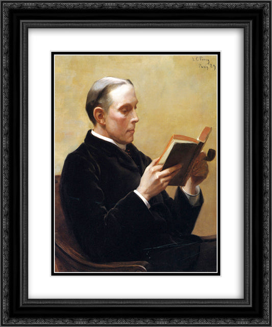 Thomas Sergeant Perry 20x24 Black Ornate Wood Framed Art Print Poster with Double Matting by Cabot Perry, Lilla