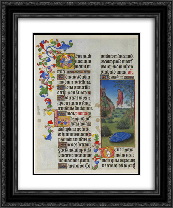 Judas Hangs Himself 20x24 Black Ornate Wood Framed Art Print Poster with Double Matting by Limbourg Brothers
