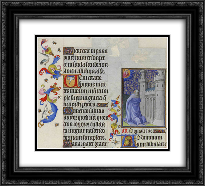 Psalm CXIX 22x20 Black Ornate Wood Framed Art Print Poster with Double Matting by Limbourg Brothers