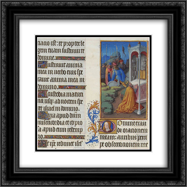 Psalm CXLII 20x20 Black Ornate Wood Framed Art Print Poster with Double Matting by Limbourg Brothers