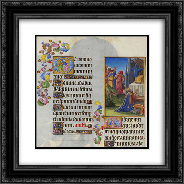 Psalm LVI 20x20 Black Ornate Wood Framed Art Print Poster with Double Matting by Limbourg Brothers