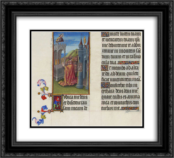 Psalm XLII 22x20 Black Ornate Wood Framed Art Print Poster with Double Matting by Limbourg Brothers
