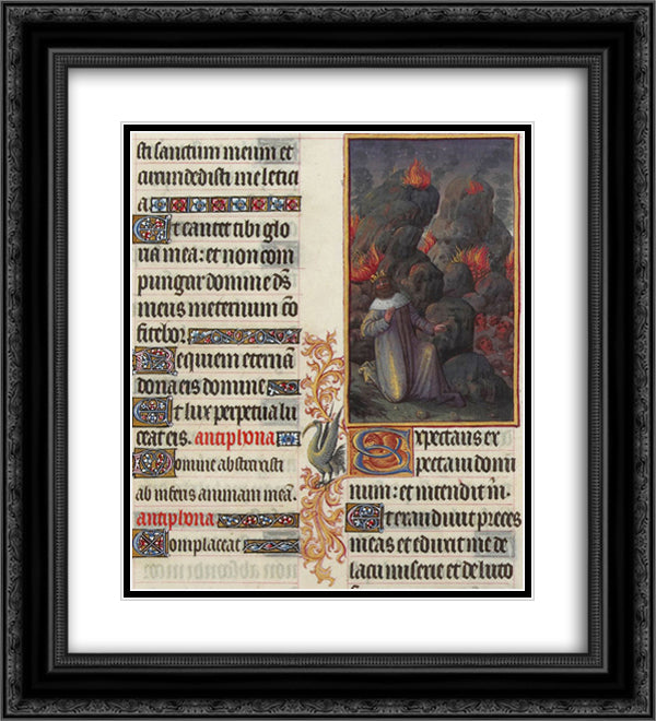 Psalm XXXIX 20x22 Black Ornate Wood Framed Art Print Poster with Double Matting by Limbourg Brothers