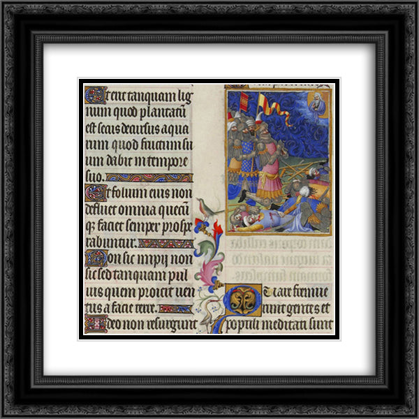 The Messiah Dominions 20x20 Black Ornate Wood Framed Art Print Poster with Double Matting by Limbourg Brothers