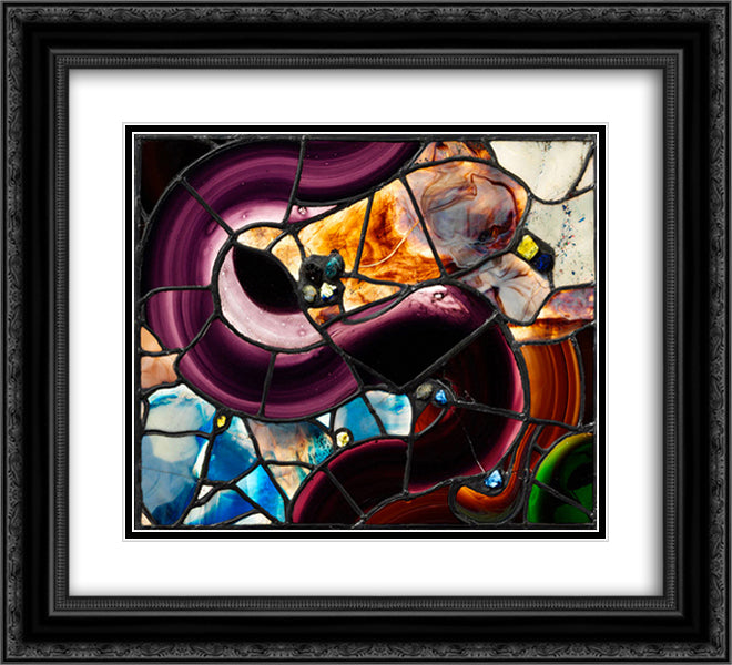 Bella Apartment window 22x20 Black Ornate Wood Framed Art Print Poster with Double Matting by Tiffany, Louis Comfort