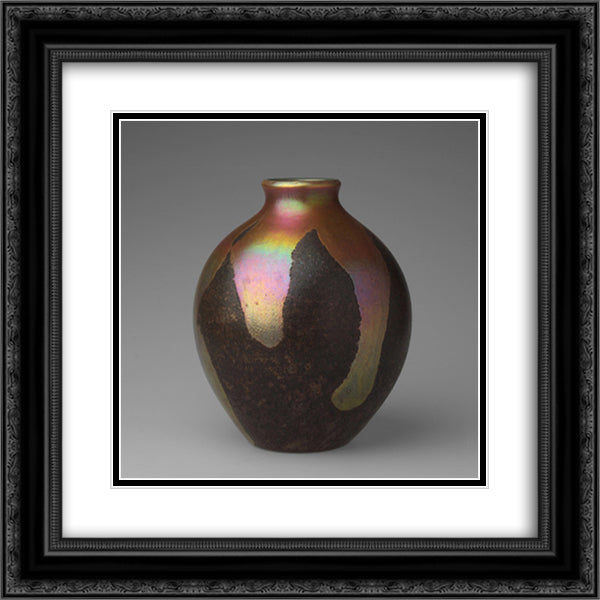 Cypriote Vase 20x20 Black Ornate Wood Framed Art Print Poster with Double Matting by Tiffany, Louis Comfort