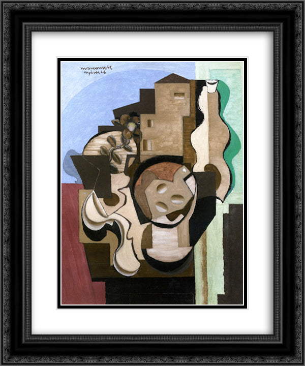 Hyeres I 20x24 Black Ornate Wood Framed Art Print Poster with Double Matting by Marcoussis, Louis