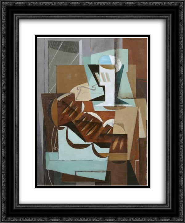 Rain 20x24 Black Ornate Wood Framed Art Print Poster with Double Matting by Marcoussis, Louis