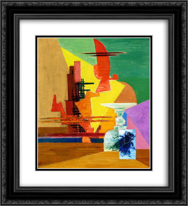 The Large Fly 20x22 Black Ornate Wood Framed Art Print Poster with Double Matting by Marcoussis, Louis