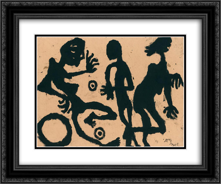 Autostyle, autostyle 24x20 Black Ornate Wood Framed Art Print Poster with Double Matting by Soutter, Louis