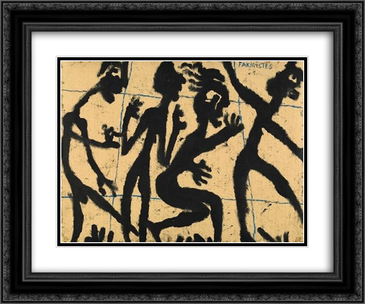 Fakiristes 24x20 Black Ornate Wood Framed Art Print Poster with Double Matting by Soutter, Louis