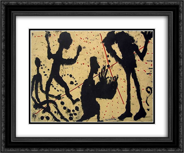 Le culte 24x20 Black Ornate Wood Framed Art Print Poster with Double Matting by Soutter, Louis