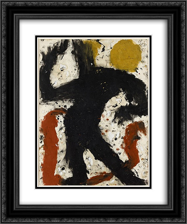 Le Heros 20x24 Black Ornate Wood Framed Art Print Poster with Double Matting by Soutter, Louis