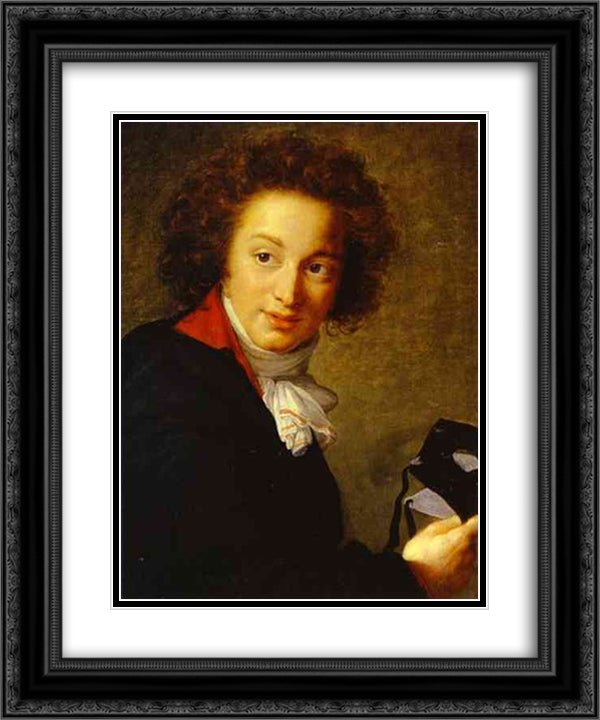 Count Grigory Ivanovich Tchernyshov Holding a Mask 20x24 Black Ornate Wood Framed Art Print Poster with Double Matting by Vigee Le Brun, Louise Elisabeth