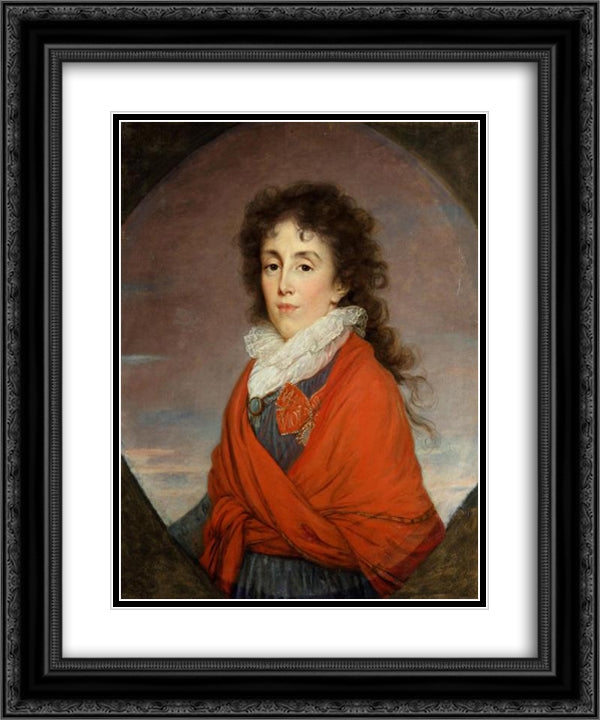 Ekaterina I. Kutuzova, wife of russian field marshal M.I. Kutuzov 20x24 Black Ornate Wood Framed Art Print Poster with Double Matting by Vigee Le Brun, Louise Elisabeth
