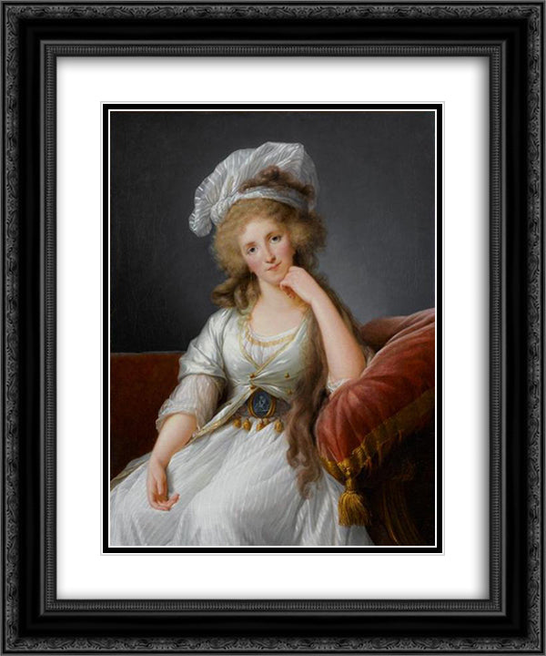Louise Marie Adelaide de Bourbon-Penthievre 20x24 Black Ornate Wood Framed Art Print Poster with Double Matting by Vigee Le Brun, Louise Elisabeth