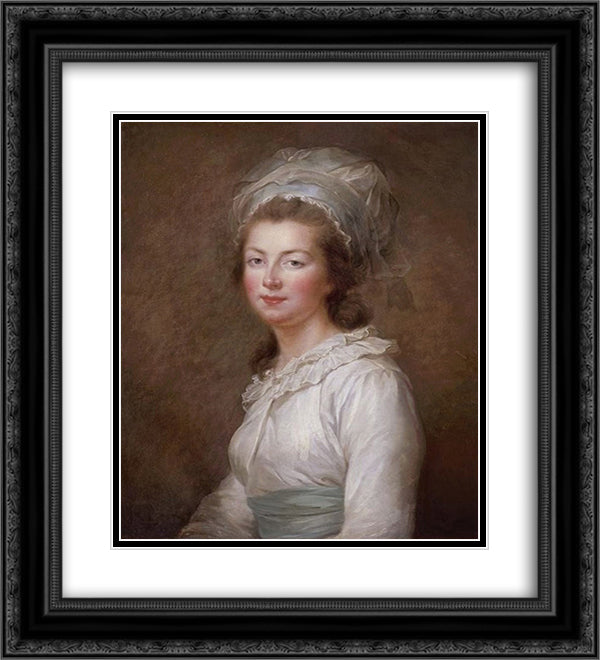 Portrait of elisabeth of France 20x22 Black Ornate Wood Framed Art Print Poster with Double Matting by Vigee Le Brun, Louise Elisabeth