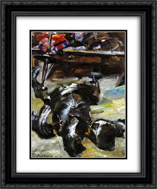 Armor in the Studio 20x24 Black Ornate Wood Framed Art Print Poster with Double Matting by Corinth, Lovis