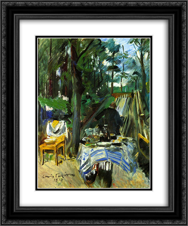Bowling Alley 20x24 Black Ornate Wood Framed Art Print Poster with Double Matting by Corinth, Lovis