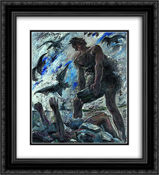 Cain 20x22 Black Ornate Wood Framed Art Print Poster with Double Matting by Corinth, Lovis