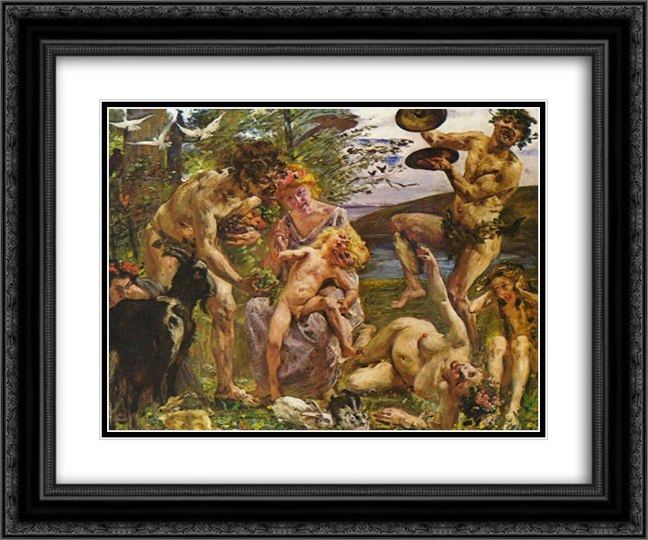 Die Jugend des Zeus 24x20 Black Ornate Wood Framed Art Print Poster with Double Matting by Corinth, Lovis