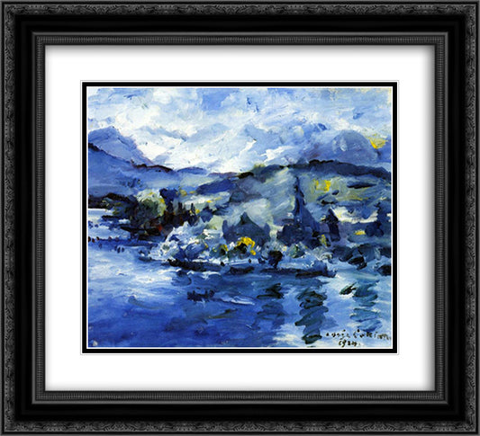 Lake Lucerne-Afternoon 22x20 Black Ornate Wood Framed Art Print Poster with Double Matting by Corinth, Lovis