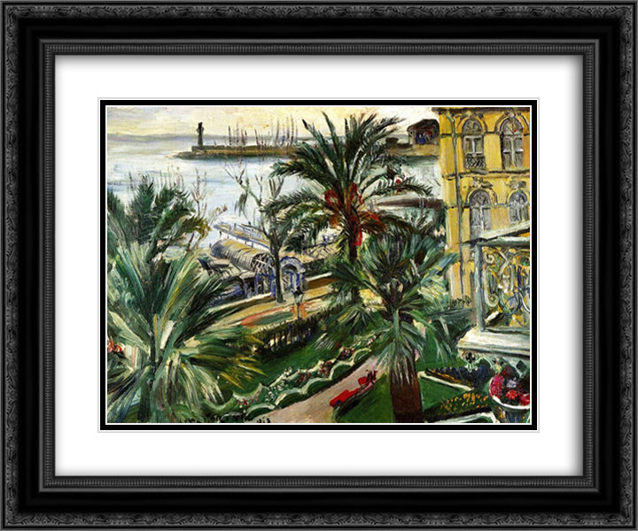 Menton 24x20 Black Ornate Wood Framed Art Print Poster with Double Matting by Corinth, Lovis