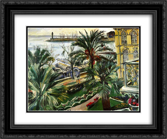 Menton 24x20 Black Ornate Wood Framed Art Print Poster with Double Matting by Corinth, Lovis
