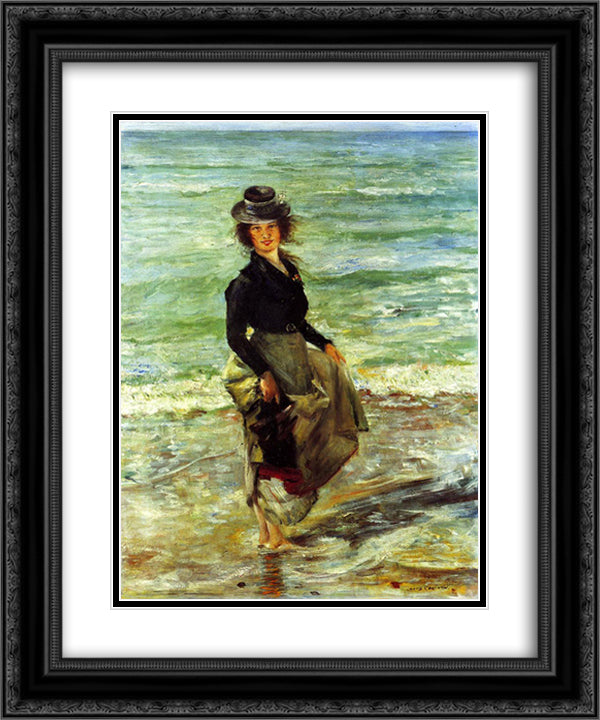 Paddel-Petermannchen 20x24 Black Ornate Wood Framed Art Print Poster with Double Matting by Corinth, Lovis