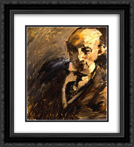 Portrait of Alfred Kuhn 20x22 Black Ornate Wood Framed Art Print Poster with Double Matting by Corinth, Lovis