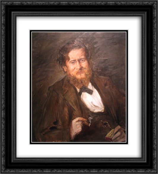 Portrait of the Painter Fritz Rumpf 20x22 Black Ornate Wood Framed Art Print Poster with Double Matting by Corinth, Lovis