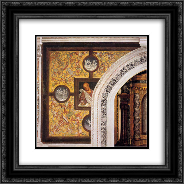 Sallust 20x20 Black Ornate Wood Framed Art Print Poster with Double Matting by Signorelli, Luca