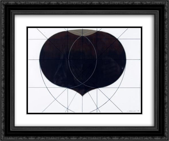 Chestnut 24x20 Black Ornate Wood Framed Art Print Poster with Double Matting by Veronesi, Luigi