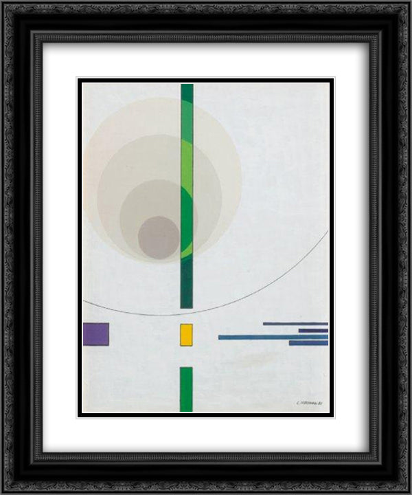 Composizione EE 1 20x24 Black Ornate Wood Framed Art Print Poster with Double Matting by Veronesi, Luigi