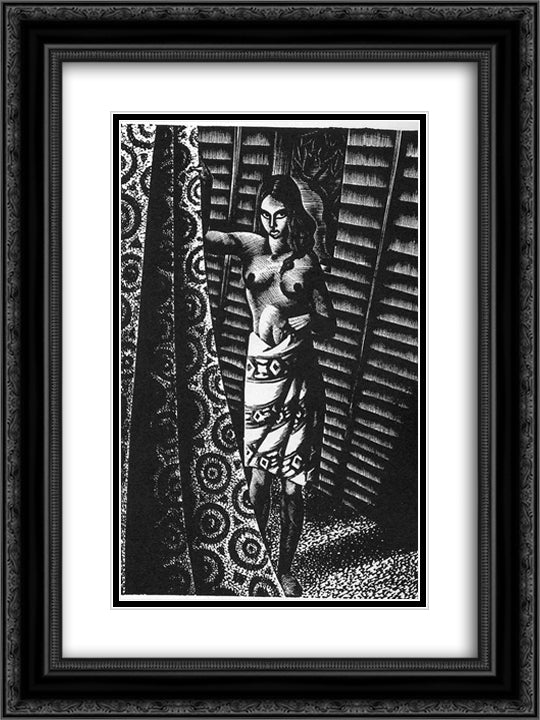 Alec Waugh's Most Women... 18x24 Black Ornate Wood Framed Art Print Poster with Double Matting by Ward, Lynd