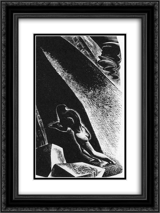 Song Without Words, Plate 12 18x24 Black Ornate Wood Framed Art Print Poster with Double Matting by Ward, Lynd
